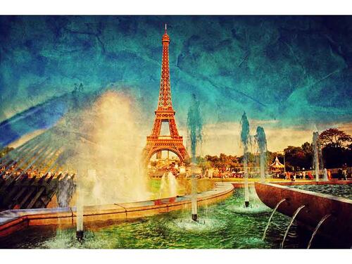Cuadro Decorativo Canvas Torre Eiffel, Paris Francia Vintage