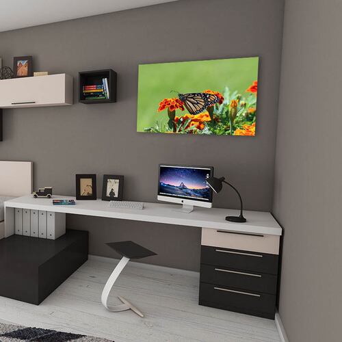 Cuadro Decorativo Canvas Mariposa Posada en Flor