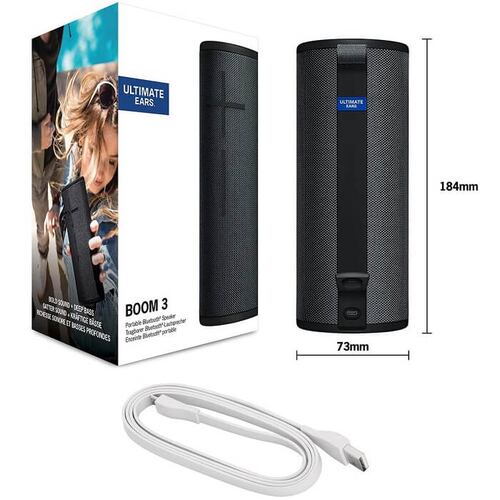 Bocina Logitech Ultimate Ears MEGABOOM 3 Night Black Bluetooth Recargable Contra Agua 984-001396