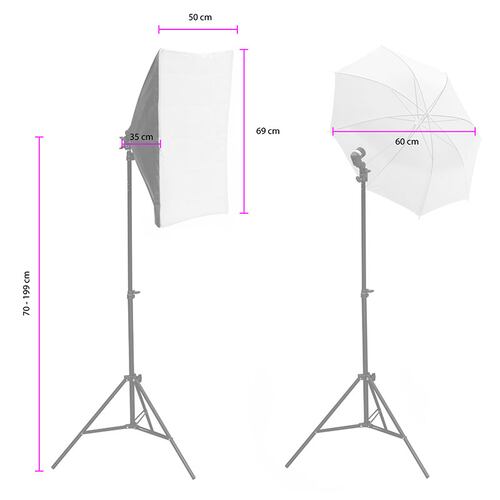 Estudio Fotografico Set Iluminacion Foto Softbox Profesional