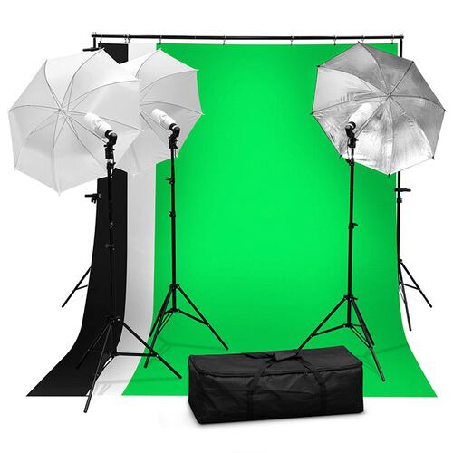 Set Fotografico Profesional Sombrilla Iluminacion Fotografia