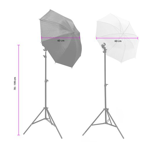 Set Fotografico Profesional Sombrilla Iluminacion Fotografia