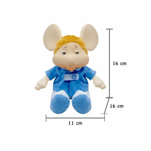 Peluche Topogigio Musical  Canción 1,2,3 Todos Para Abajo Conjunto Azul Pequeño