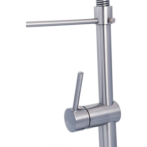 Mezcladora Flexible para Fregadero (Monomando) Acabado Niquelado, Incluye juego de Mangueras.