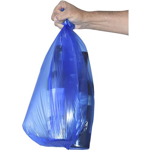 Bolsas de Basura Ideal para Cocina, baño, recámara u Oficina (60 x 84 cm) Biodegradables, color azul (12-16 gal) Paquete de 200 bolsas.