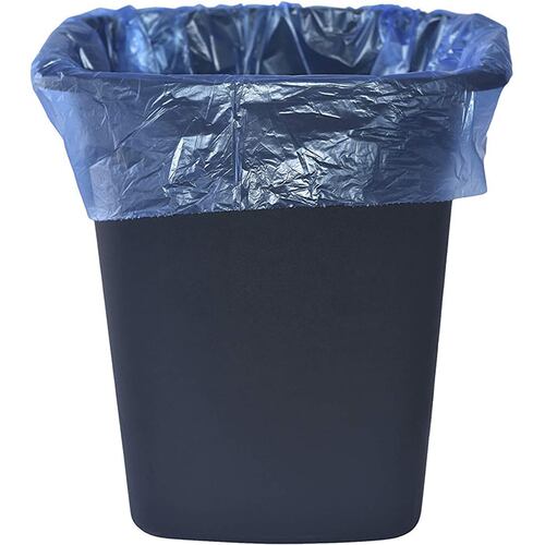 Bolsas de Basura Ideal para Cocina, baño, recámara u Oficina (60 x 84 cm) Biodegradables, color azul (12-16 gal) Paquete de 200 bolsas.