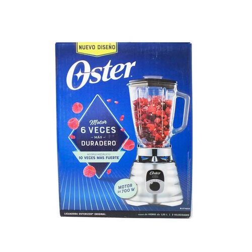 Licuadora 3 Velocidades Vaso Vidrio Clásica Cromo Oster Blst4655.