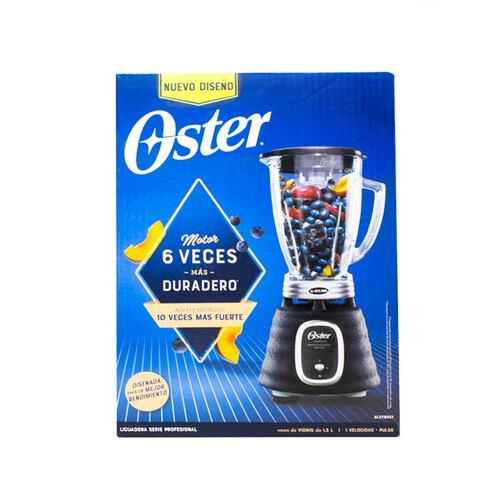 Licuadora 1 Velocidad + Pulso Vaso Vidrio Clásica Negra Oster Blstbpst.