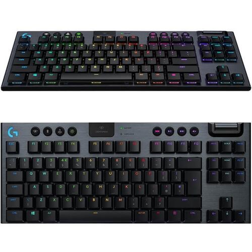 Teclado Logitech G915 TKL LIGHTSPEED Mecanico RGB Inalambrico Gaming USB Y Bluetooth Negro 920-009495.