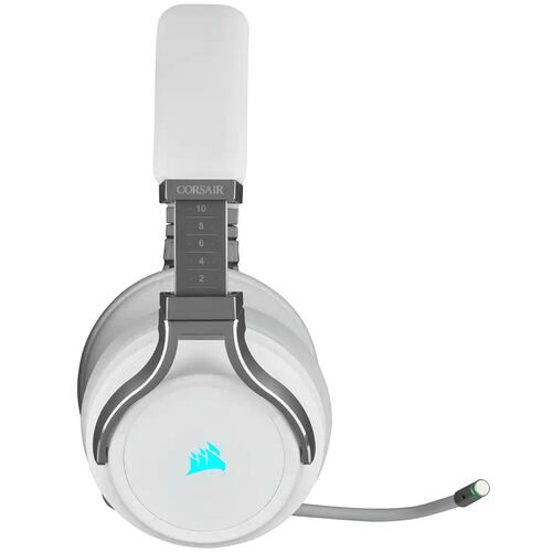 Diadema Corsair VIRTUOSO RGB WIRELESS Blanca Surround 7.1 USB Y 3.5mm CA-9011186-NA.