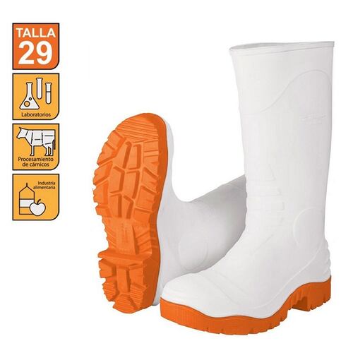BOTAS IMPERMEABLES INDUSTRIALES DE PVC BLANCAS  PARA AGUA LIMPIEZA-CARNICERIA-JARDINERIA -POLLERIA TRUPER