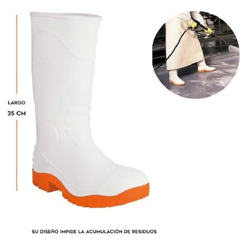 BOTAS IMPERMEABLES INDUSTRIALES DE PVC BLANCAS  PARA AGUA LIMPIEZA-CARNICERIA-JARDINERIA -POLLERIA TRUPER