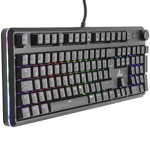 Teclado YeYian Asward Serie 3000 Mecanico Switch Rojo RGB YTM-28207R.