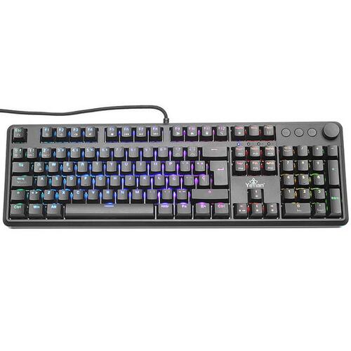Teclado YeYian Asward Serie 3000 Mecanico Switch Rojo RGB YTM-28207R.