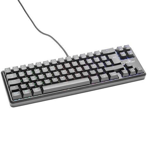 Teclado YeYian Akil Serie 3500 Mecanico TKL Switch Azul RGB USB Y Bluetooth YTM-28210B.