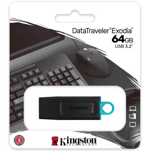 Memoria Flash USB Kingston DataTraveler Exodia 64GB DTX/64GB.