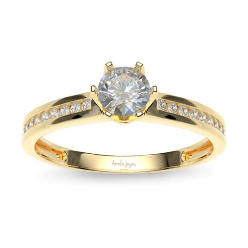 Anillo de compromiso en Oro Amarillo de 14K Amelie Joyas