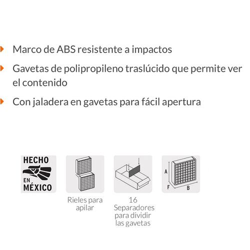 Organizador De 64 Gavetas Truper 10895