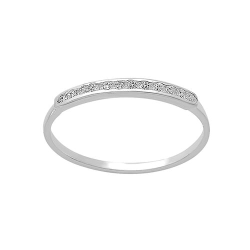 Anillo con Diseño de Churumbela con Detalle en Línea con Circonias Incrustadas en Plata .925 + Obsequio