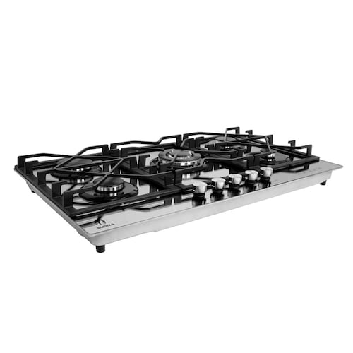 Parrilla de gas empotrable de 5 quemadores SUPRA 5Q-TM-87 de 87cm con cubierta de acero brillante