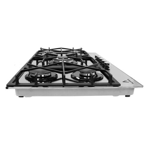 Parrilla de gas empotrable de 5 quemadores SUPRA 5Q-TM-87 de 87cm con cubierta de acero brillante