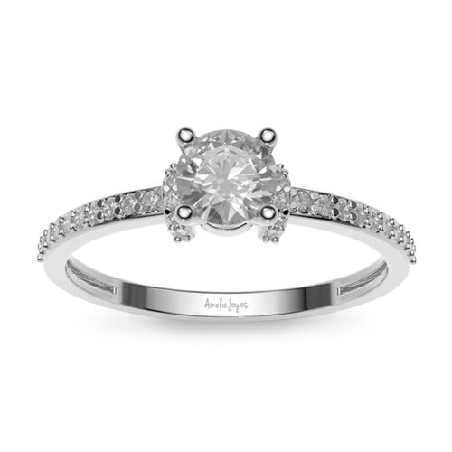 Anillo de compromiso en Oro Blanco de 10k Amelie Joyas