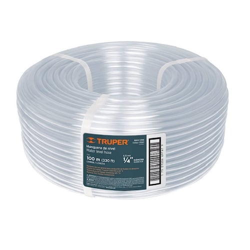 Manguera Nivel 1/4'' Transparente para Construccion 100 M Truper 19860 