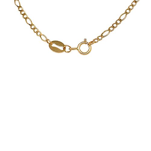 Cadena Amelie Joyas en Oro Amarillo de 10K tejido tipo Figaro Rombo 2 mm