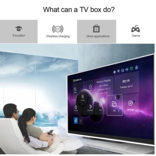 Omikai K1 Android 10.0 Smart Tv Box 6k + Control De Voz 