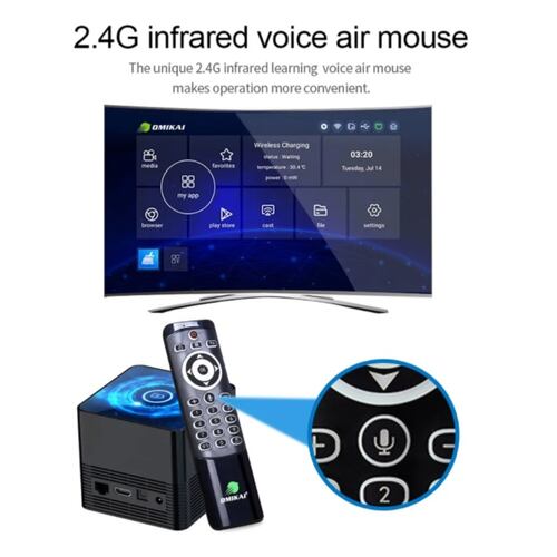 Omikai K1 Android 10.0 Smart Tv Box 6k + Control De Voz 