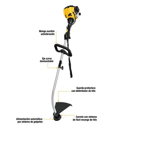 Desbrozadora con Motor de Gasolina de 1 Hp Pretul "Mosco" Para Jardinería Corta Pasto Césped Hierbas Malezas.