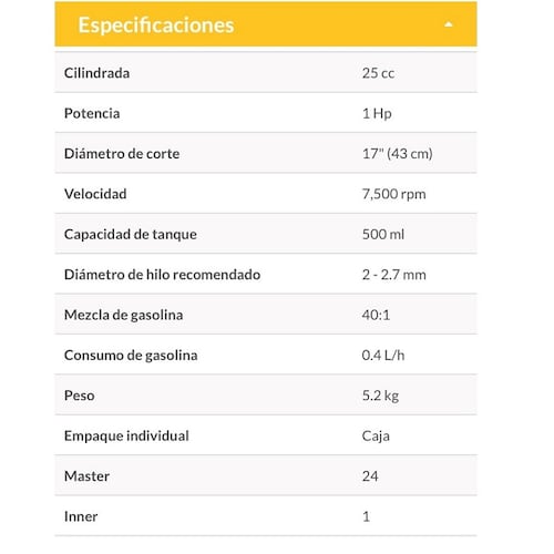 Desbrozadora con Motor de Gasolina de 1 Hp Pretul "Mosco" Para Jardinería Corta Pasto Césped Hierbas Malezas.
