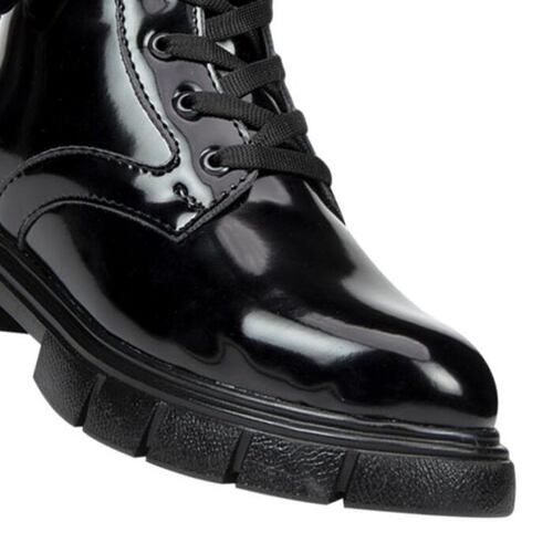 Bota para niña, tipo militar, con agujetas, color negro, marca Blasito 1010597