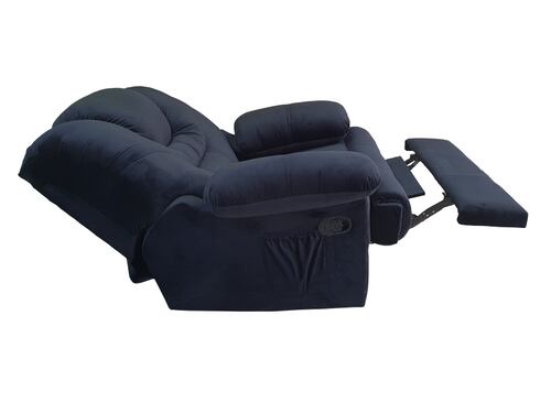 RECLINABLE TOLEDANO DE BOTON NEGRO ESPACIO MUEBLES( ENTREGA UNICAMENTE EN CDMX Y AREA METROPOLITANA)