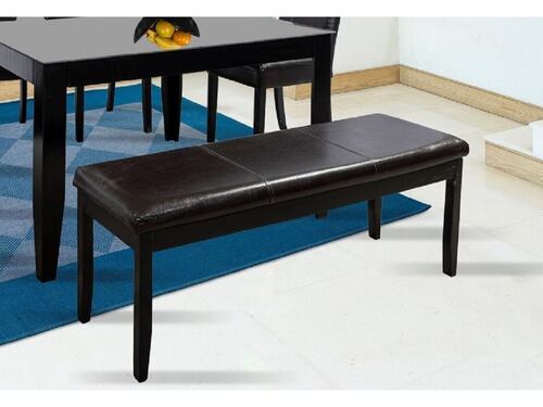 Comedor Angy Tagore 4 Sillas y Banca en Madera y Cubierta de Cristal.