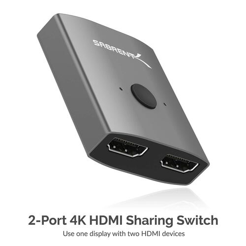 Switch HDMI 2 a 1 Sabrent 4K duplicador splitter selector DA-HSW2