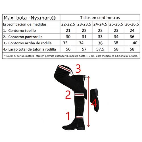 Bota Larga plataforma para mujer, Nyxmart ®
