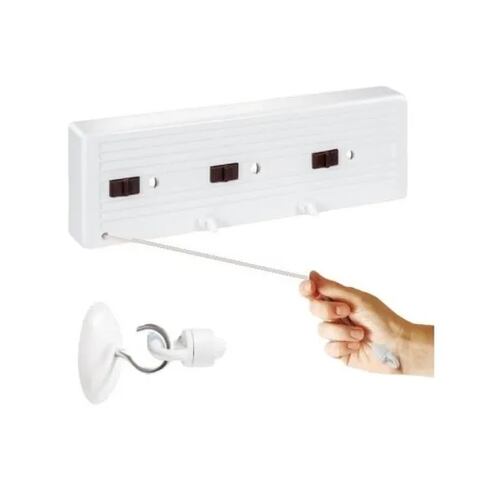 Tendedero Retractil Plegable Pared Interior Exterior 3 lineas