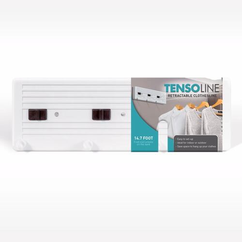 Tendedero Retractil Plegable Pared Interior Exterior 3 lineas