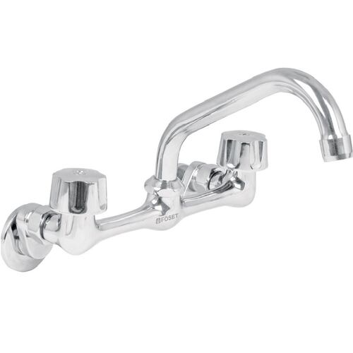Mezcladora de pared para Fregadero de 8" Manerales Metalicos Foset Conexiones de Pared de Acero Inoxidable AQF-92