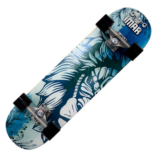 PATINETA SKATEBOARD Clásica León Tabla Madera Juvenil Llantas Resistentes De Gel