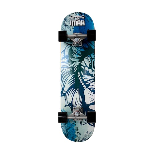 PATINETA SKATEBOARD Clásica León Tabla Madera Juvenil Llantas Resistentes De Gel