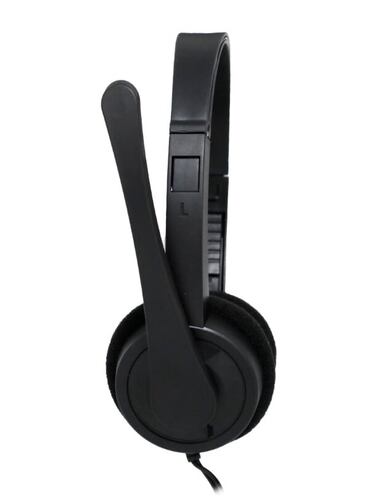 AUDIFONO MICROFONO PC LAP CASA PORTATIL CEL NEGRO DIADEMA NA-0316 MANOS LIBRES WINDOWS 3.5MM