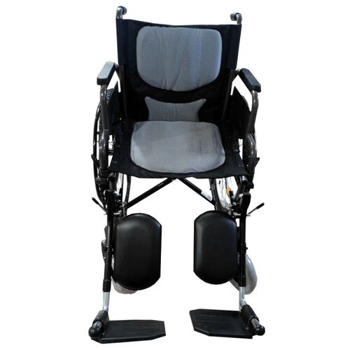 Silla De Ruedas Todo Terreno 19 pulgadas Con Elevapiernas y Descansabrazos Abatibles Gris .