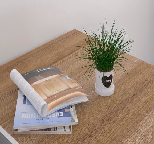 Escritorio Minimalista con archivero Madera con Blanco