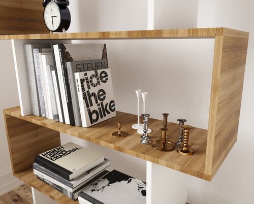 Librero Minimalista Monarca con Blanco 