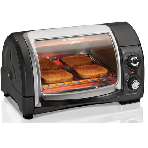 HORNO TOSTADOR 4 REBANADAS HAMILTON BEACH 31334D NEGRO .