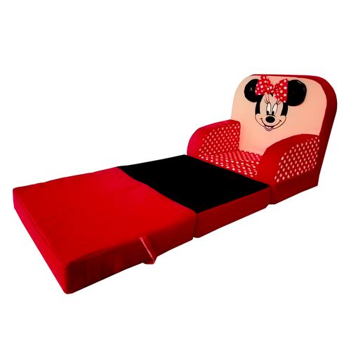 Sillon Cama Sofa Infantil para niños Minnie Mouse Rojo.