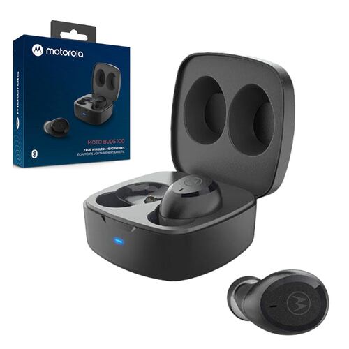 Audífonos Inalámbricos Motorola TWS MOTO BUDS 100 Negro línea 2022.