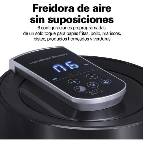 Freidora Hamilton Beach de aire control digital  2.5 Lt Color Negro 35050